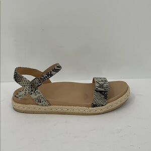 ABEO Isle Strap sandal shoe snake comfort leather strappy flat Metatarsal 9.5